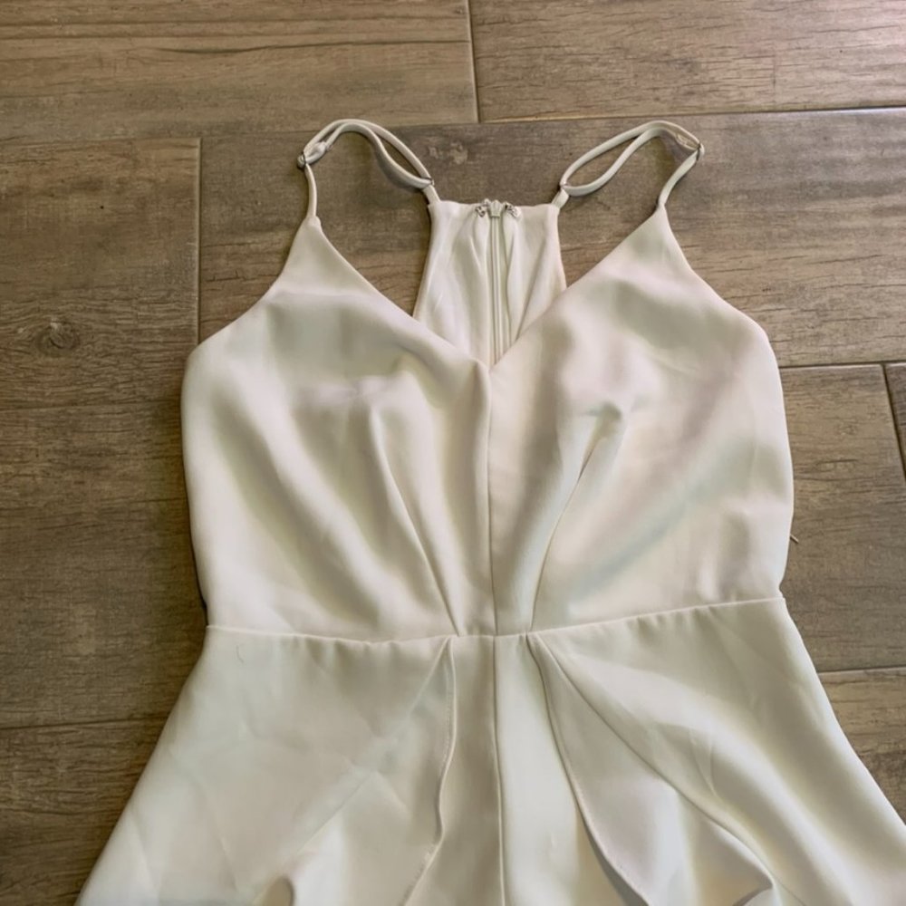 White Ruffle Romper - Picture 2 of 8
